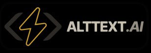 A lightning bolt icon next to the text "ALTTEXT.AI" on a black background with angled brackets on either side of the icon.